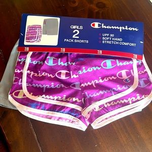 2-PACK CHAMPION GIRLS SHORTS SIZE 7/8